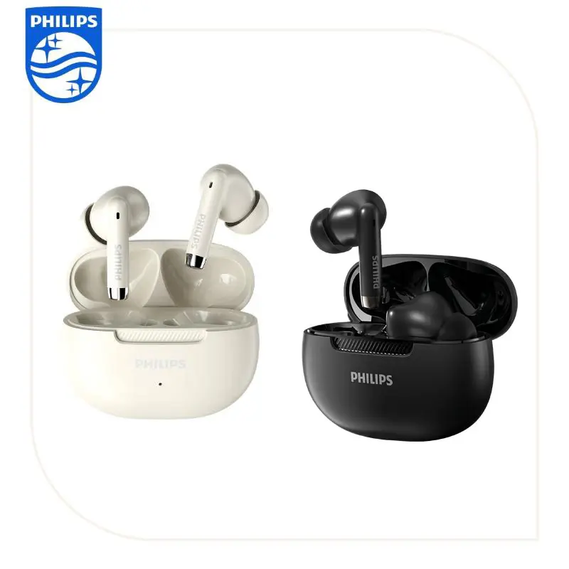 Philips TAT2020 True Wireless Earbuds - Basic Model, Noise Cancelling Bluetooth Call In-Ear Headphones, AI Call Noise Reduction, 22H Playtime, 13mm Dynamic Drivers, Stereo Sound, Wireless 5.4, 38ms Low Latency, Ideal for Commuting & Office Use, Noise Canc