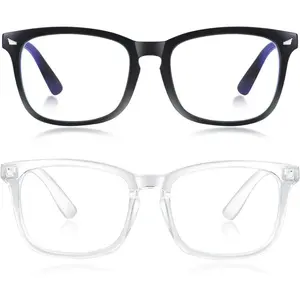 Blue Light Blocking Glasses for Women/Men Clear Frame Square Eyeglasses Computer Gaming Screen Glasses
