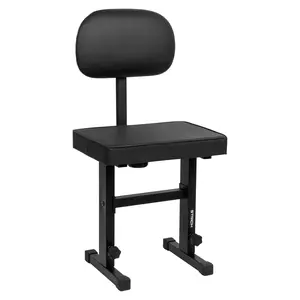 STRICH Adjustable Piano Bench with Backrest, Padded Cushion, PU Leather, Black | SPB-M50S | Keyboard & Music Stool for Musicians Durable tiktokshopspringglowup