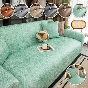 Luxury Faux Leather Sofa Cover, Elastic Easy Installation, Multiple Colors Available, All Seasons Use, Home Decor Essential