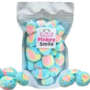 Freeze Dried Candy Rainbow Cereal Salt Water Taffy 2 oz - Cut To Bite Sized Pieces - Ships In Box - Deliciously Crunchy, Intense Flavor, Lightweight Snack