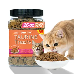 Just Try 16 OZ Taurine Treats with Coenzyme Q10 for Cats - Coq10 & Taurine for Cat to Support Feline Heart Health - Chicken Flavored Chews - Vitamins Snacks Treats #SummerVibes#petlovers tiktokshopspringglowup