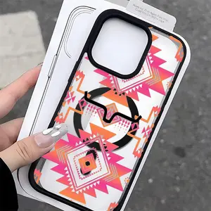 Aztec Pattern Phone Case, Tribal Geometric Style for iPhone 17 16 15 14 13 12 11 Plus Pro Max. A8 iphone 12 shockproof mobile soft female protective dustproof anti-fall aesthetic cool fashionable camouflage stylish tough junk magsafe compatibility