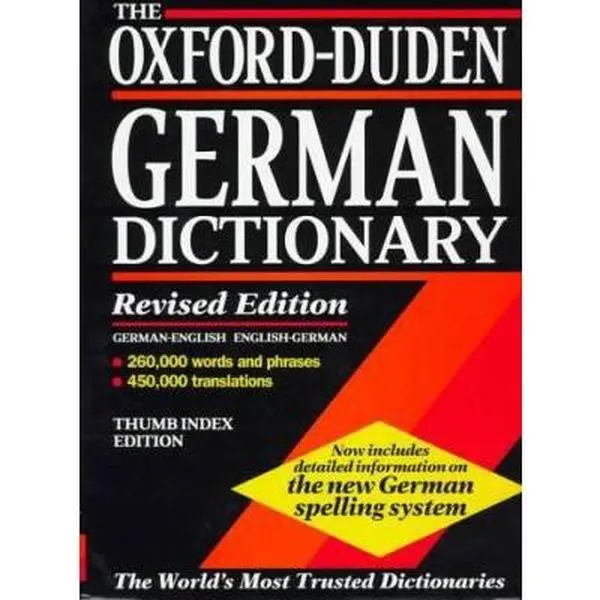 USED Book - The Oxford-Duden German Dictionary: German-English/English-German (Rev Ed) (Thumb Index Ed) (Hardcover) - english