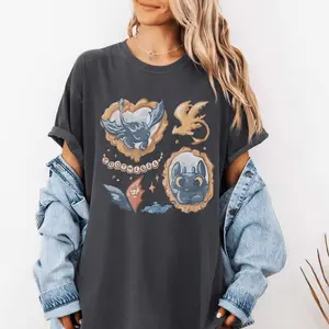 Vintage Cartoon Toothless Dragon Tshirt Retro How To Train Shirt Family Trip Shirt Magic Kingdom Tee All Purpose Cotton Tee