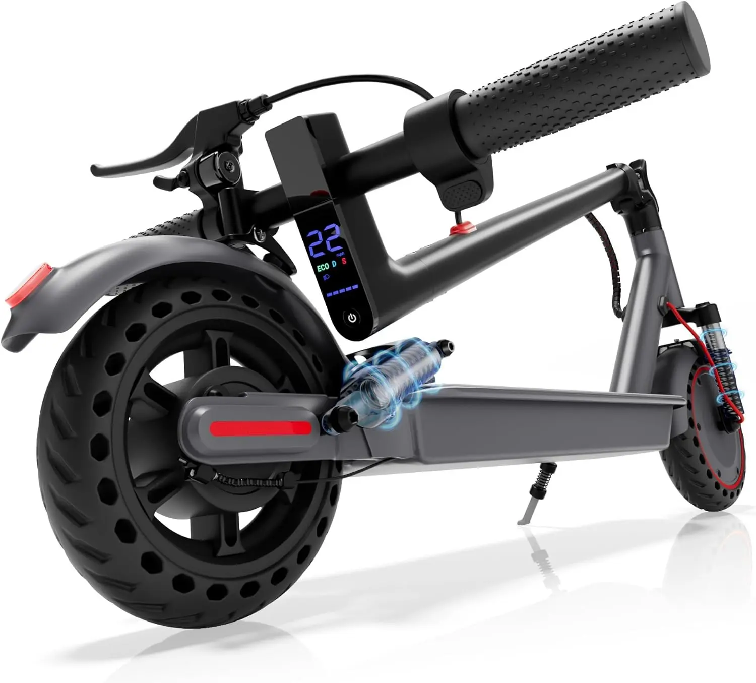 Unisex Foldable Electric Commuting Scooter - 350W/500W Motor, 19/23 mi Range, 19/22 MPH High Speed, Dual Suspension, App Controlled, Lightweight Portable Design for Sports & Outdoor Fitness, Foldable Scooter, High Speed Scooter