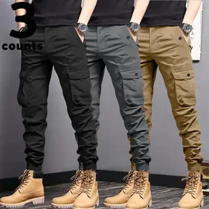 Men's Cargo Pants with Multi-Pockets & Tapered Cuffs – Durable Non-Stretch Tactical Trousers for Outdoor, Work & Casual Wear
