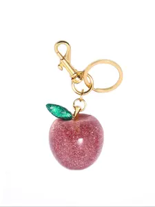 Apple Bag Purse Charm Keychain Pendant, Cute Women Wallet Handbag Accessory, Gift for Apple Lovers and Teachers, Stylish and Adorable Design, Fruit Keychain