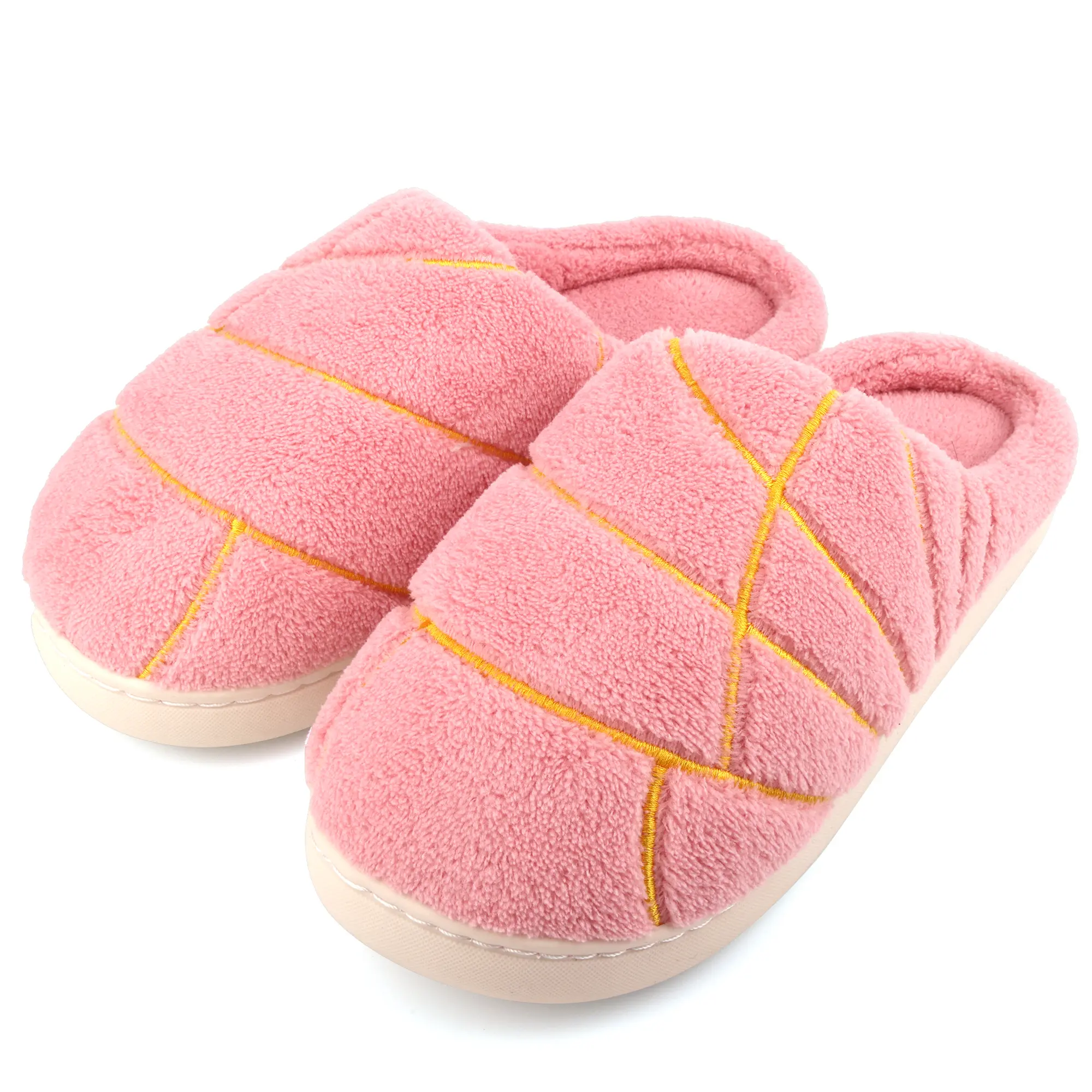 Christmas Unisex Concha Design Concha Design Fluffy Slippers For Women & Men Warm Cozy Plush Fuzzy Slip-on House Slippers Indoor Outdoor Girl Footwear Pink