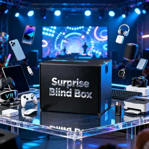 Surprise Blind Box Tech Mystery Package – Unbox a random Laptop, wireless earphones,Charger, Mechanical Keyboard & 3C Add-Ons