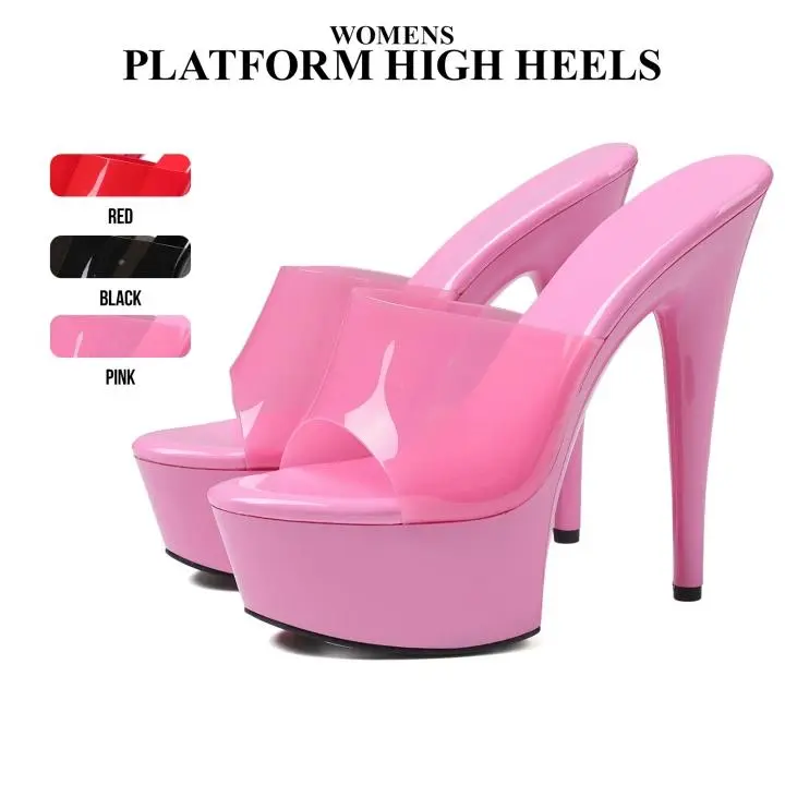 CYNLLIO  Womens Y2K High Heels Open Toe Dressy Stiletto Heeled Thick Insole Platform Sandals Slip On Fashionable Summer Pumps for Party Wedding Dayout Shoe Pleasers Heels Stripper Graduation Heels