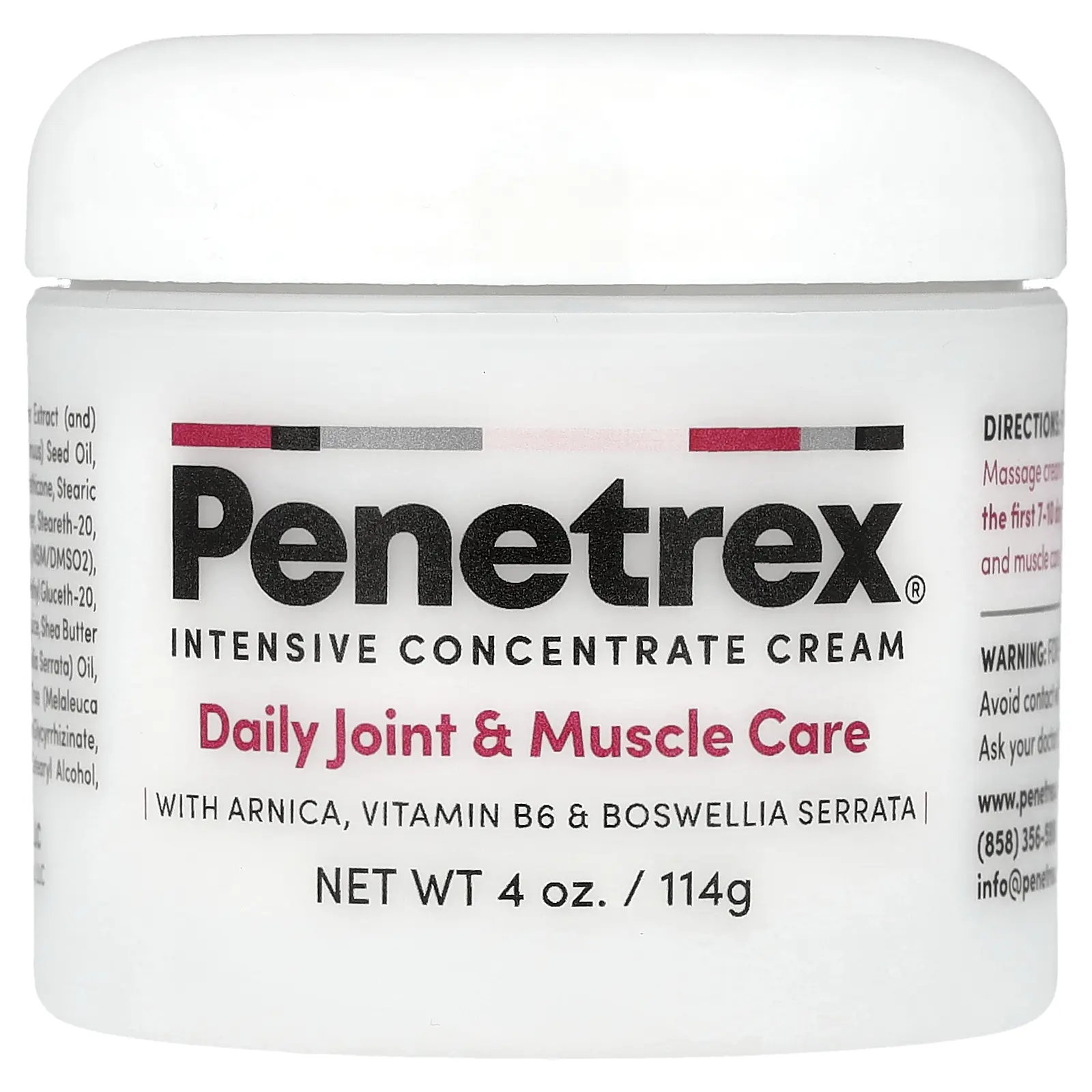 Penetrex Intensive Concentrate Cream, Daily Joint & Muscle Care, 4 oz (114 g)