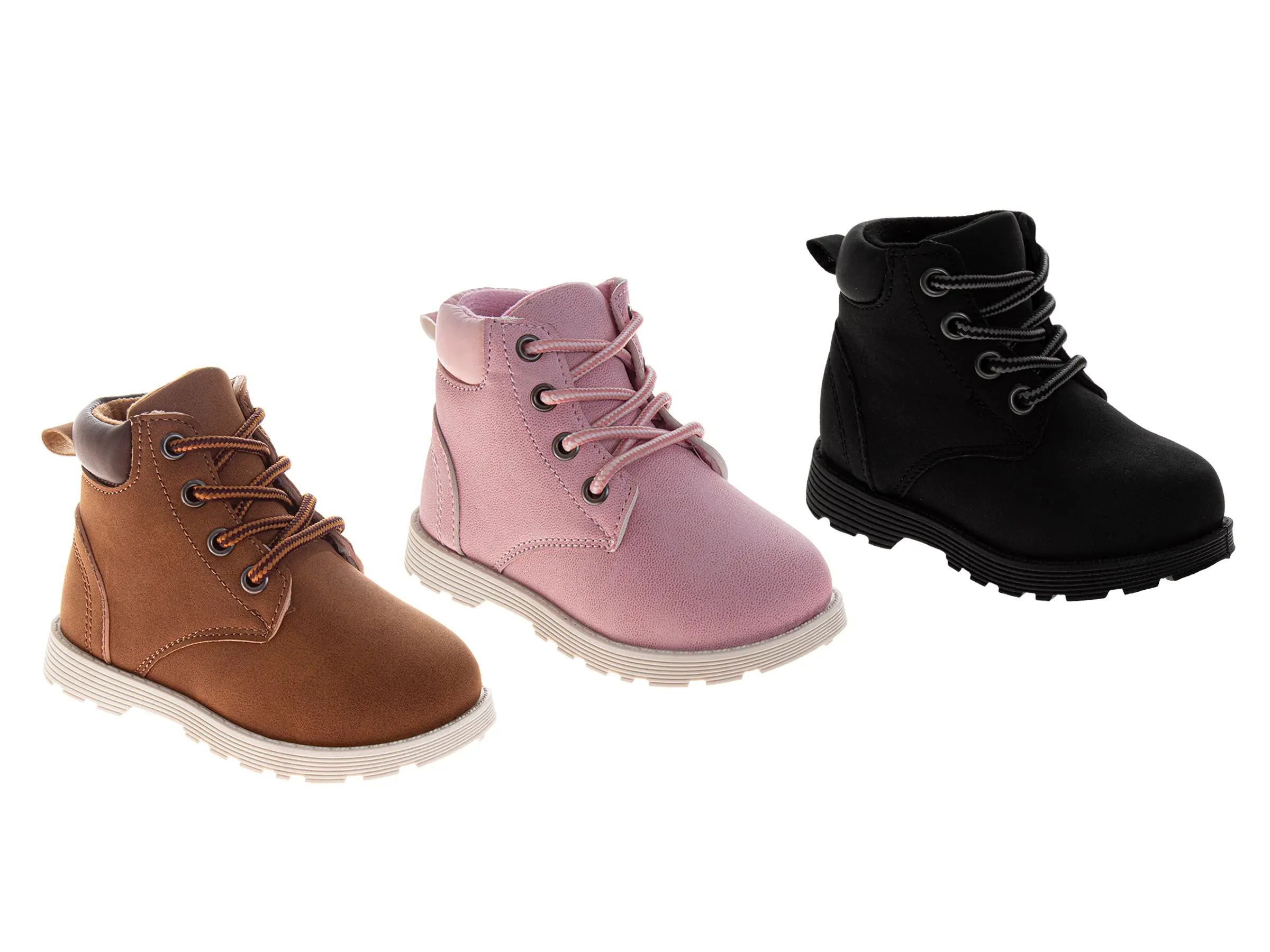 Josmo Kids' Unisex Lace-Up Combat Boots, Lightweight Fashion Ankle Boots for Boys & Girls (Little Kid/Big Kid)