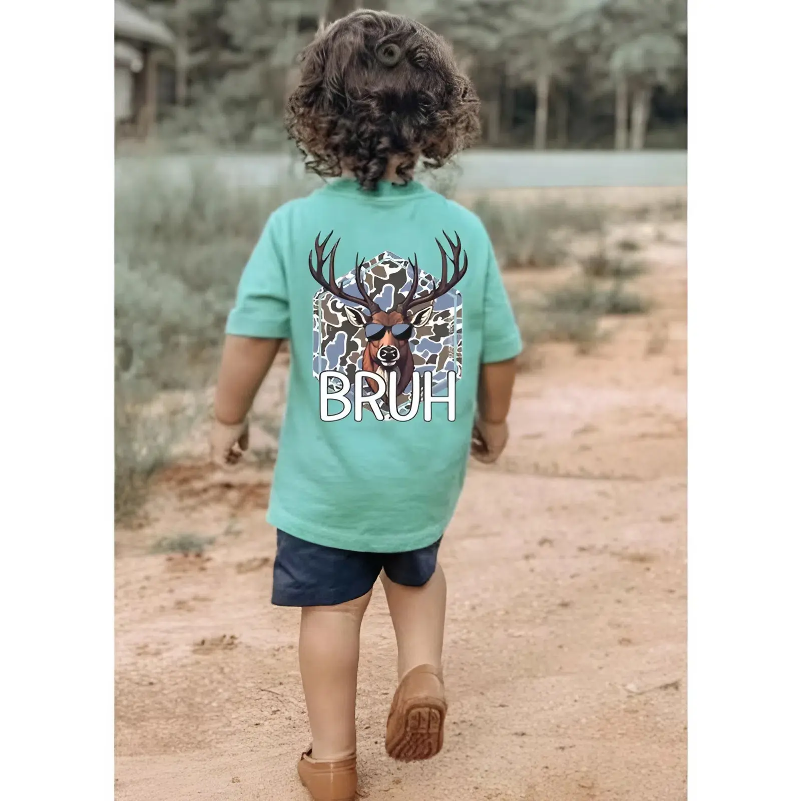 Youth and Adult Camo Buck Bruh Short Sleeve youth Tee, toddler boy clothes, western baby clothes, trending summer, casual, gift for son, cotton, family shirt