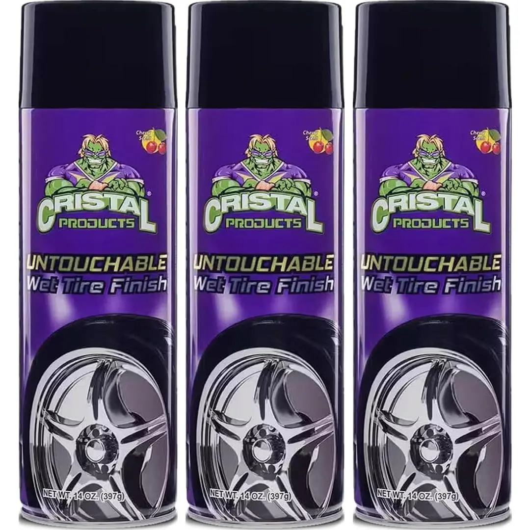 Untouchable Tire Shine Spray – Long-Lasting Wet Tire Finish for Deep Gloss & Protection – Waterproof Tire Shine, Easy Application, Premium Tire Cleaner Shine