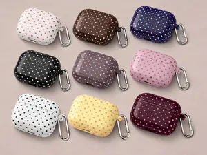 Custom Color Polka Dot AirPods Case, Monogram Initials Protective Cover for AirPods Gen 1 2 3 4, Shockproof Durable Personalized Gift