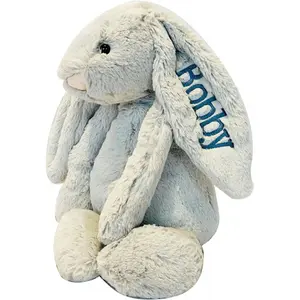 Embroidered Plush Bunny With'S Name HandMade Custom Plush'S First Easter Gift