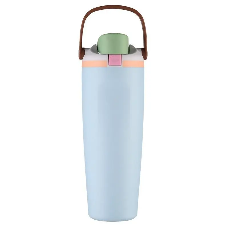 New Portable Bouncing Fruit Cup 304 Stainless Steel Thermos Cup 30oz Large Capacity Double Drink Sports Kettle Portable Sports Water Cup