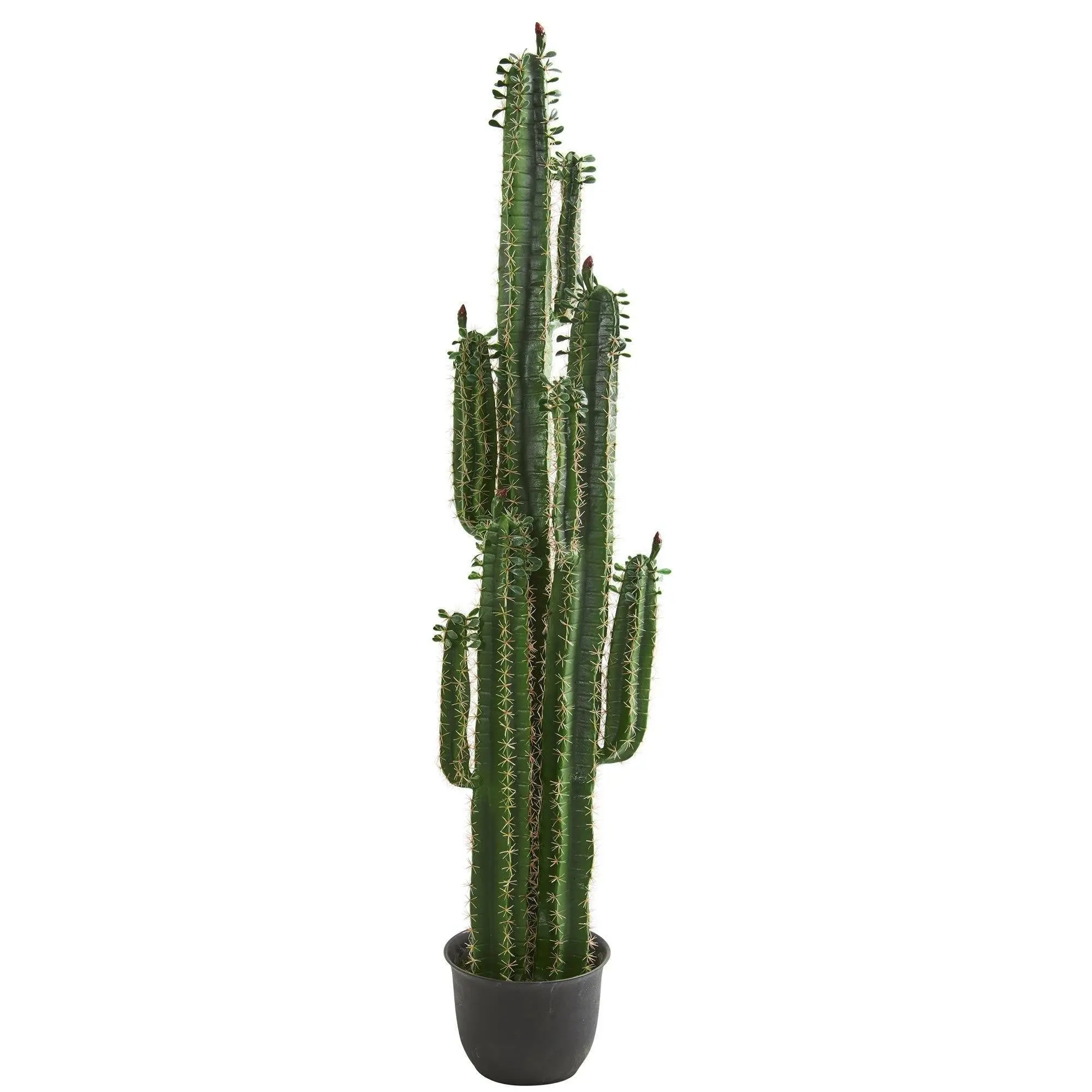 6.5ft Tall Synthetic Cactus Figure - Lifelike Fake Plant with Spiny Stems, Indoor Home Decor, Landscape Supplies for Botanical Aesthetic