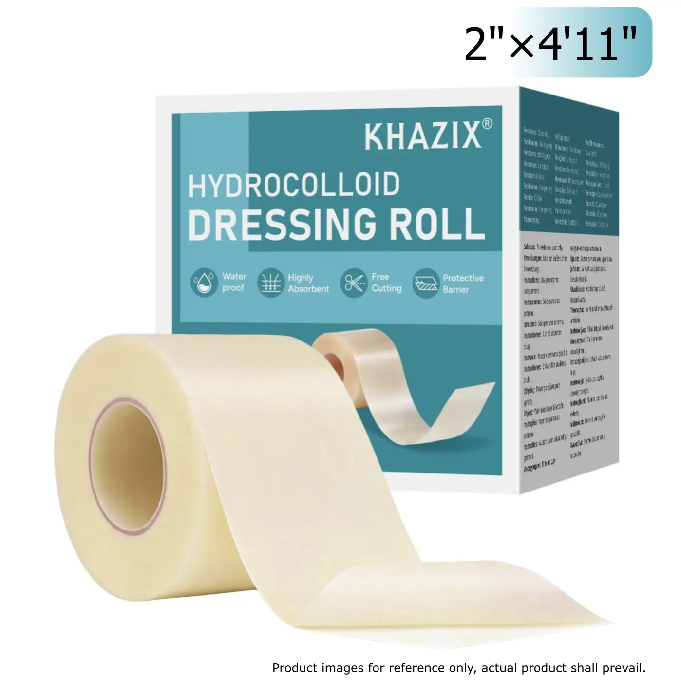 Hydrocolloid Roll - Cut-to-Size, Extra-Large Hydrocolloid Roll with Self-Adhesive, First Aid Kit Essential, Acne pimple patch & Wound Care Bandaids, Healthcare