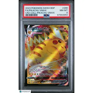 2023 POKEMON SWSH BLACK STAR PROMO #286 FULL ART/PIKACHU VMAX PSA 8