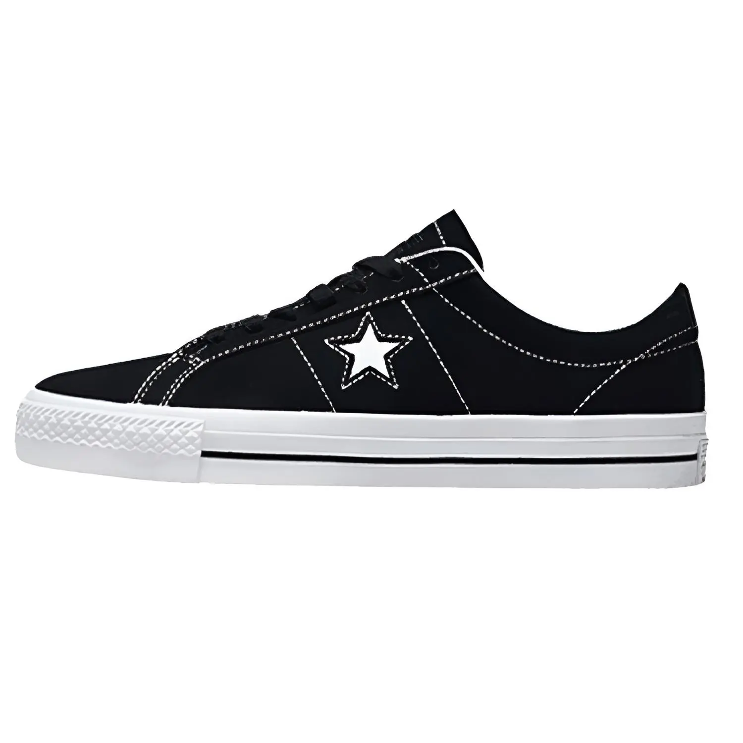 Converse One Star Pro Skate Series Durable Low-Top Canvas Shoes Unisex Black White