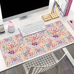 Colorful Boho Floral Design Extra Large Gaming Mouse Pad, Desk Accessories, Home Office, Desktop Decoration Protection Pad, Rubber Pad Non-slip Lock Edge Work Pad, Mousepad Suitable For Computer Games, Work, Good Gift, Office Desk Accessories