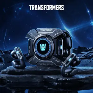 Transformers TF-T93 2026 New Open-Ear Bluetooth 6.0 Alloy Headset - 12mm Bass, Secure Sports Fit, Lightweight, Fast Charging, All-Day Comfort, Stable Connection, Low-Latency Game Mode, Compatible with iPhone/Android/PC, Electronic Handheld Tech Gifts