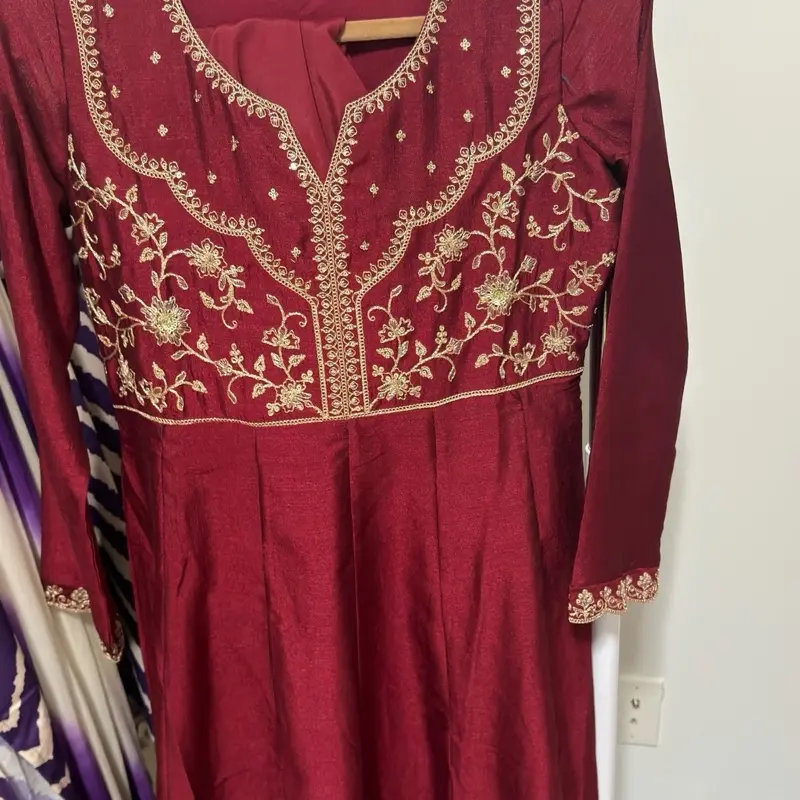 Marron Anarkali Suit for Women, Traditional Ethnic Wear for Weddings & Festivals