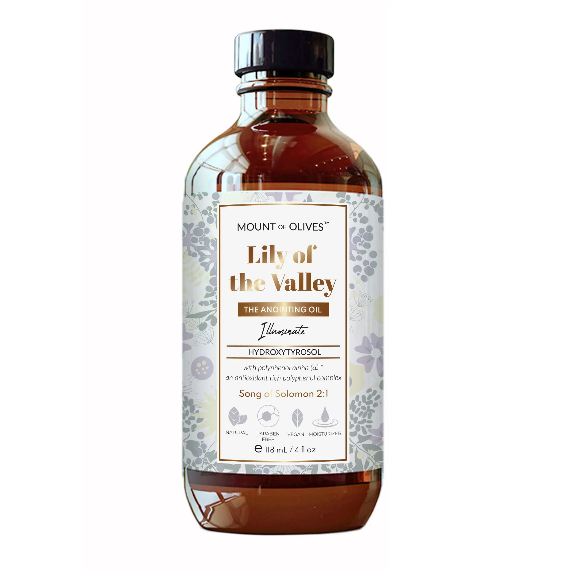 Mount of Olives Lily of the Valley Anointing Oil - Holy Prayer Oil for Blessing and Purity, Natural Body Oil with Polyphenol Alphas, Made in USA
