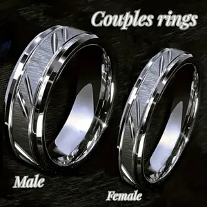Simple 6/8mm silver-plated couple rings for men and women, suitable for proposals or engagements, weddings, everyday wear, and as gifts.
