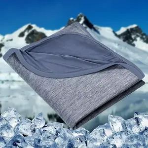 Cooling Blanket for Hot Sleepers - Summer Blanket Thin Lightweight Breathable Soft Double Side Enhanced Cooling for Bed Couch Sofa, Keep Cool for Night Sweats (Grey, 60 x 80 inches)