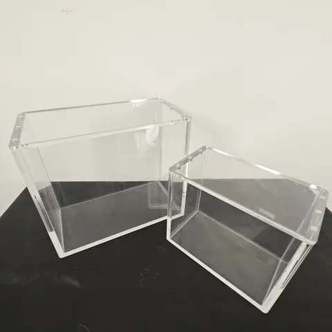 Clear Acrylic Display Case for PKMN ETB & Booster Box Display – 8MM+5MM Thick Magnetic Lid, UV & Scratch Resistant | Stackable Dust-Resistant Holder for Pokémon TCG Cards & Collectibles (Box Not Included)