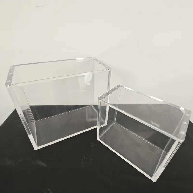 Clear Acrylic Display Case for PKMN ETB & Booster Box Display – 8MM+5MM Thick Magnetic Lid, UV & Scratch Resistant | Stackable Dust-Resistant Holder for Pokémon TCG Cards & Collectibles (Box Not Included)