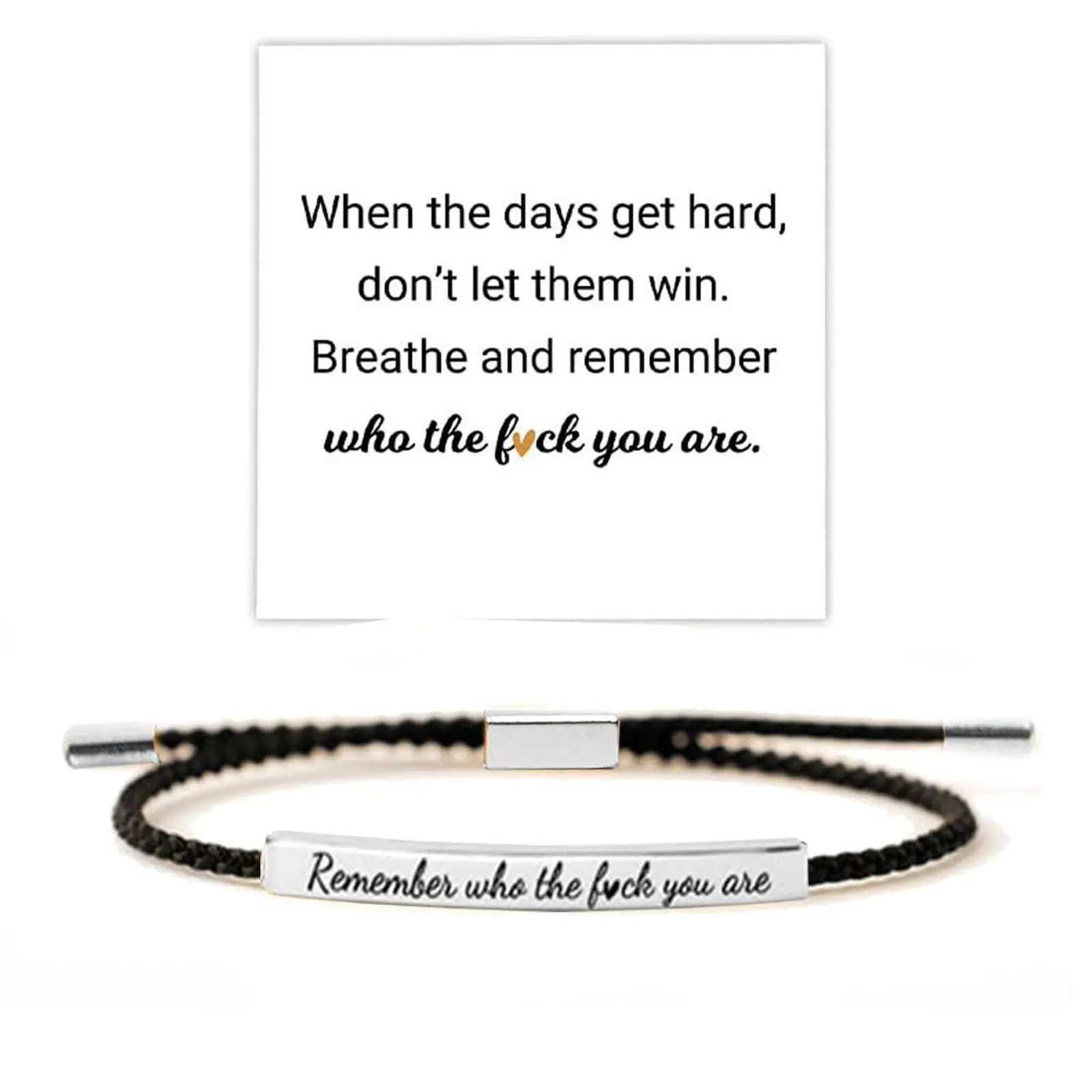 Women's Adjustable Stainless Steel Encouragement Bracelet - Hand-Engraved Powerful Motivator Jewelry, Mother’s Day or Birthday Gift for Best Friend, Stainless Steel Jewelry Piece, Inspirational