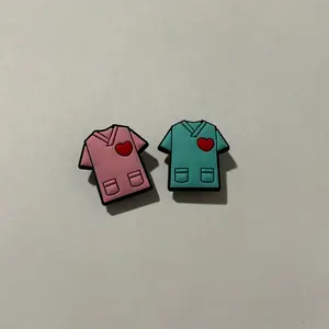 Nurses shirts shoe croc charms