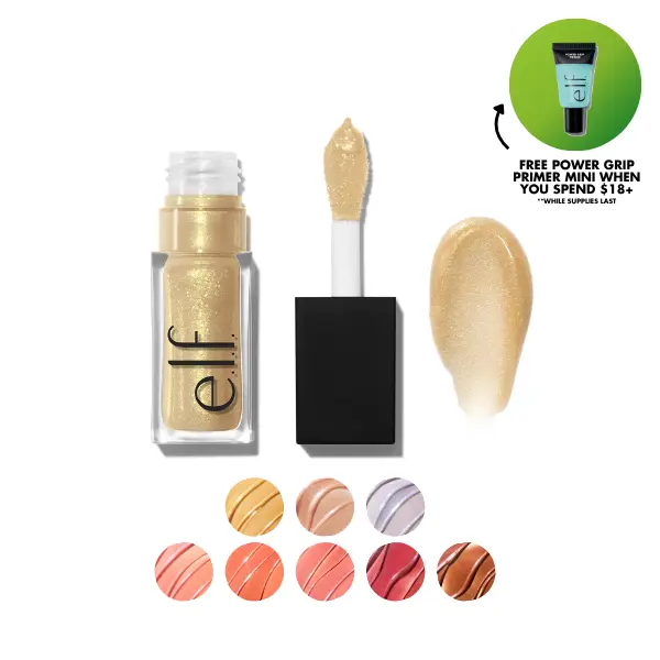 e.l.f. Glow Reviver Lip Oil Glimmer, Hydrating Lip Oil with Glitter Finish 7.6mL