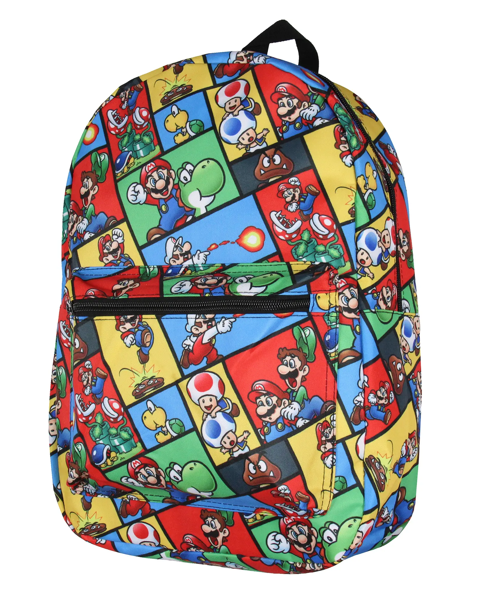 Super Mario Backpack Multi Character Video Game School Laptop Travel Backpack 17"