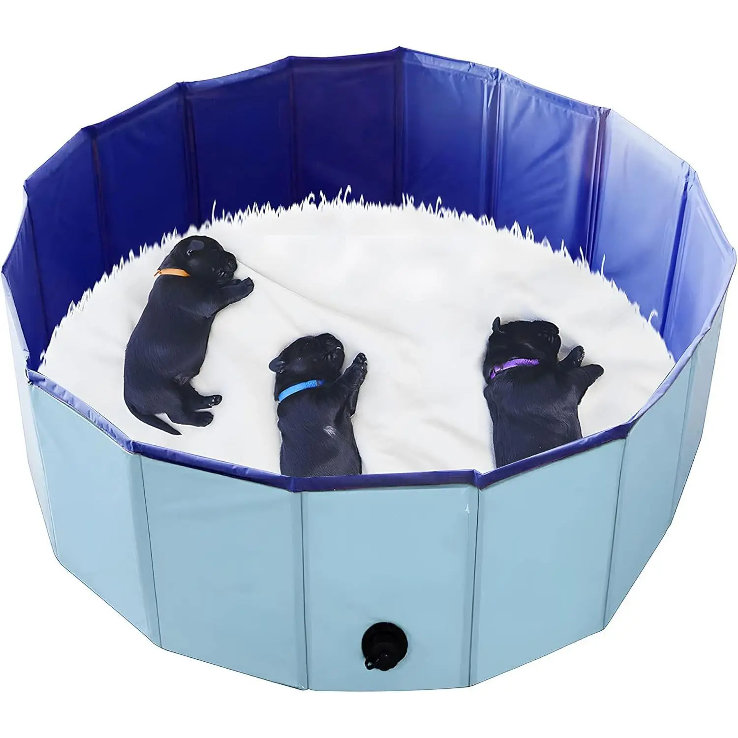 Portable Puppy Pen Whelping Box for Dogs, Easy-to-Clean, 32" Dia x 12" H (80x30cm), Blue