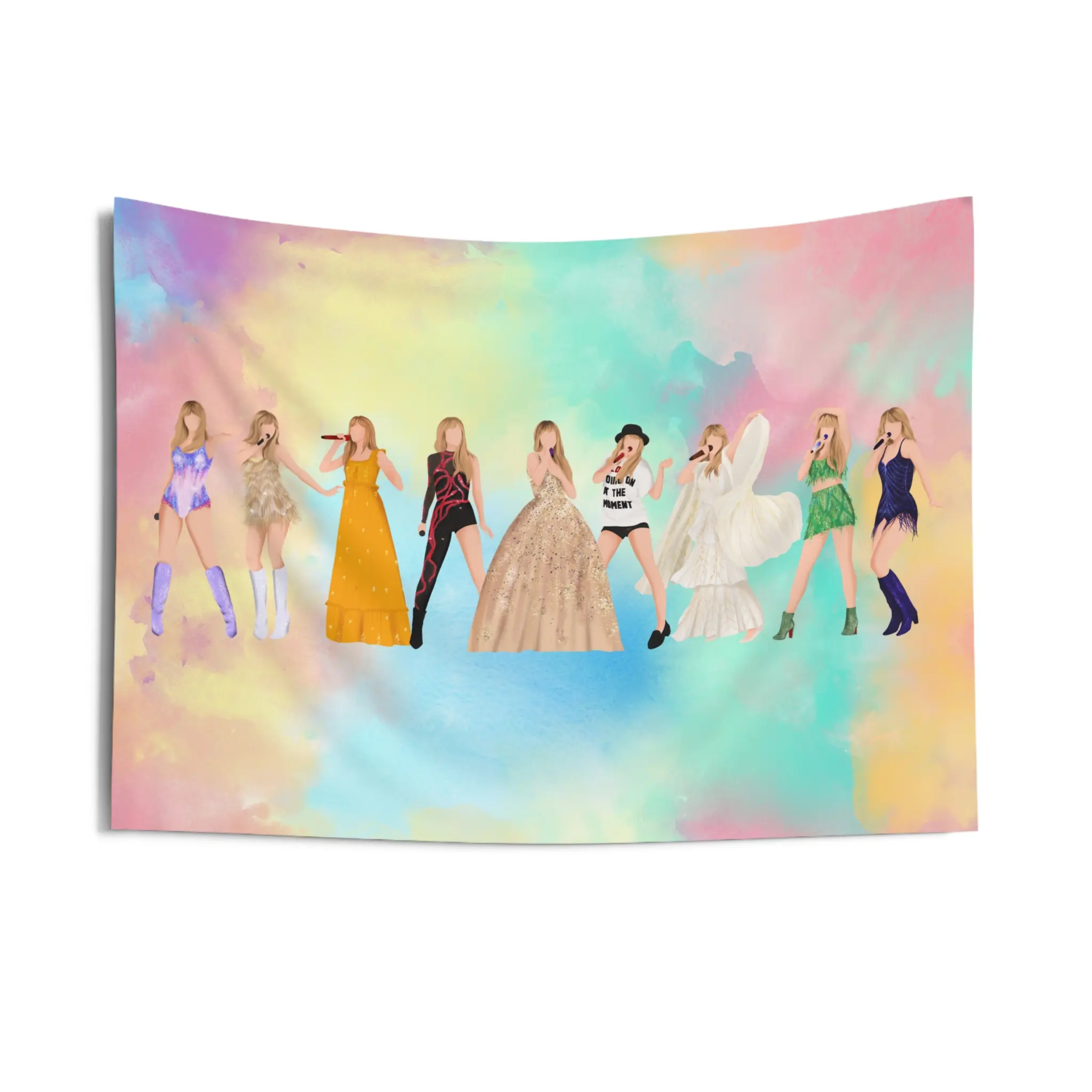 Musical Eras Inspired Wall Tapestry - 36x24” Hangable Decor for Bedroom or Dorm