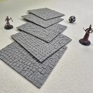 Coblestone Road Tiles, (set of 5) 4x4 Roads, Cobblestone