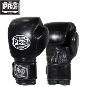 ProBoxing Leather Kids Boxing Gloves (Black) Kids Boxing Gloves for Sparring MMA Training High-Quality Leather