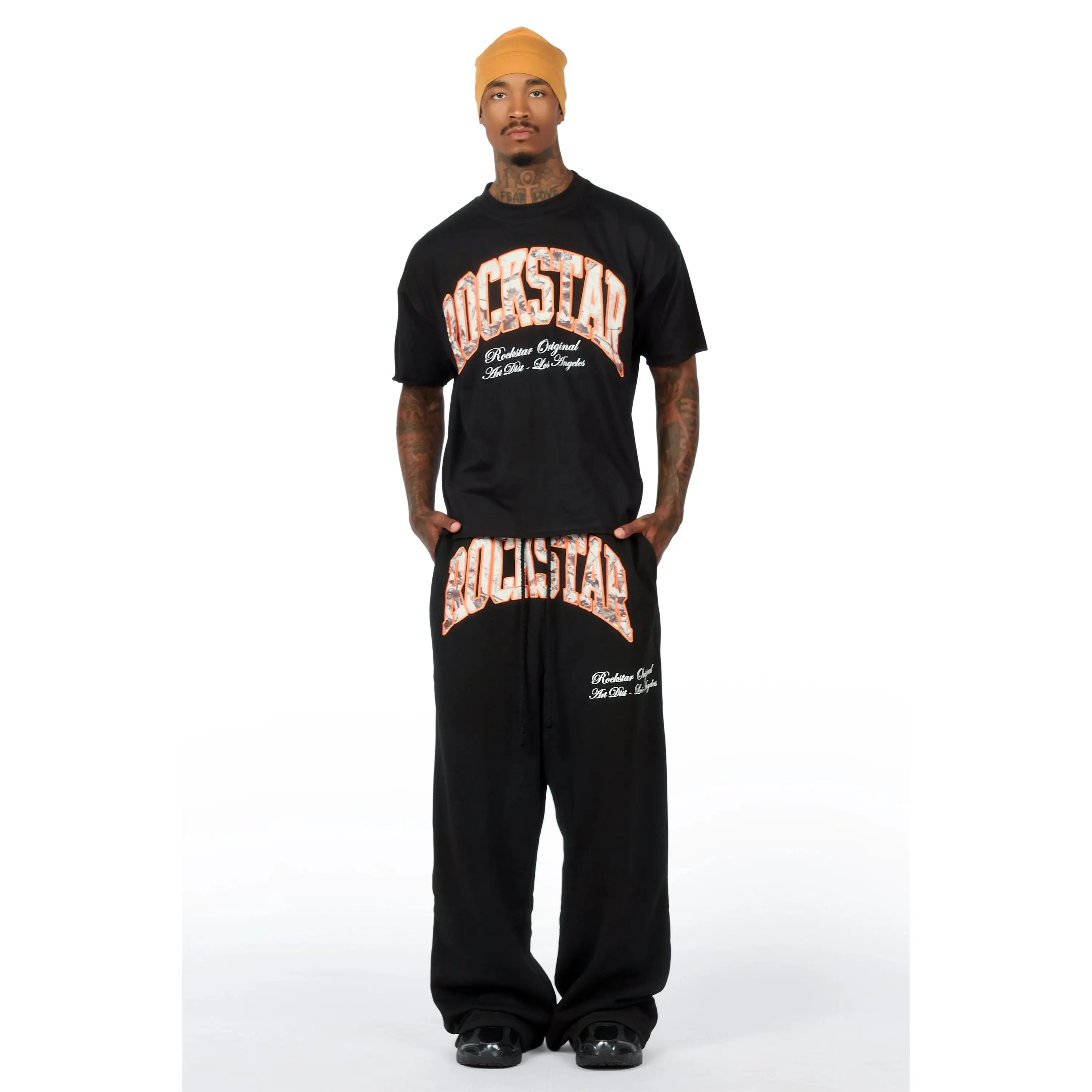 Alas Black T-Shirt/Baggy Track Set