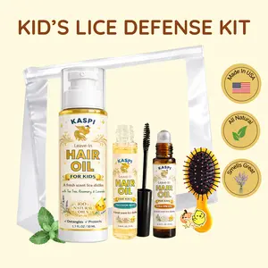 Kid's Lice Defense Kit, All Natural Leave-in Hair Oil