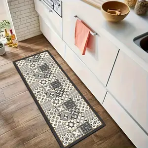 A water-absorbing and anti-slip diatom mud floor mat, suitable for use in bathrooms, kitchens, corridors and hotels,  home decoration