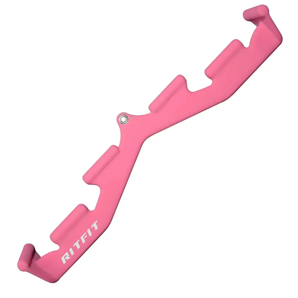 RITFIT All-in-1 Multi-Grip LAT Pull Down Bar - Lat Pulldown Attachments, Exercise Equipment, Rugged V-Shaped Design for Home & Commercial Gyms, Wrist Strain Minimization (Pink, Black, Red), Fitness Equipment
