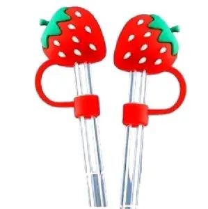 1 Piece Strawberry Straw Topper - Drinkware