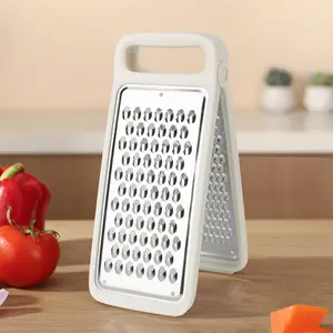 Stainless Steel Foldable Dual-Sided Grater, Vegetable & Fruit Slicer, Shredder Blade, Vegetable Cutting Slicer, Kitchen Tool for Easy Cooking Prep, Durable Vegetable Slicer
