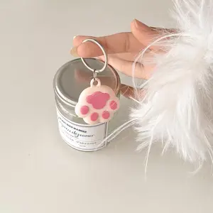 Cute Cat Paw Design AirTag Tracker Case, Anti-lost Protective Cover, Silicone Keychain for Pet Tracker, Wearable Accessories for Apple Tracker