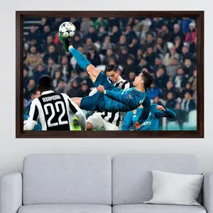 Cristiano Ronaldo Canvas Wall Art, Ronaldo Poster, Football Poster, bicycle kick, Canvas Home Decor, Overhead Kick Cristiano Ronaldo